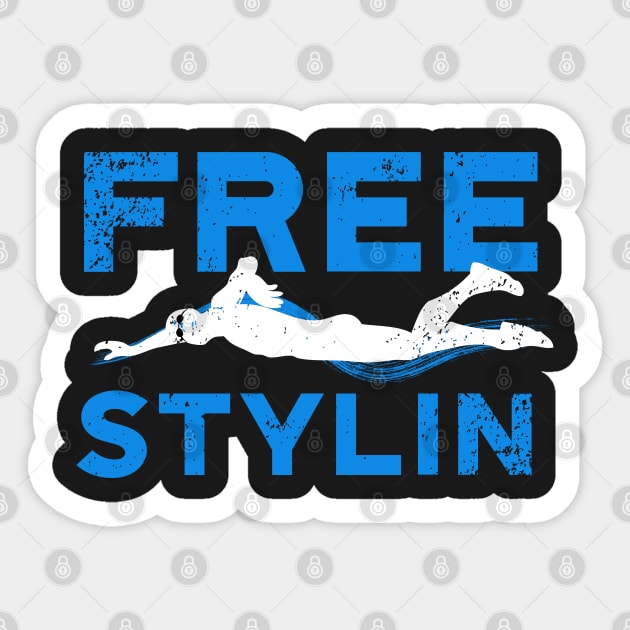 Freestylin Swim Guy Sticker by atomguy